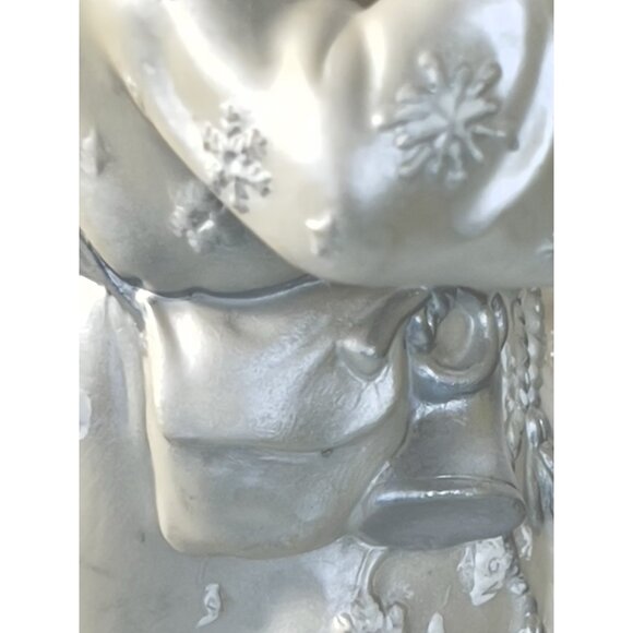 Partylite Spirit of the Season Santa Christmas Tree White Silver Candle Holder - Picture 8 of 14